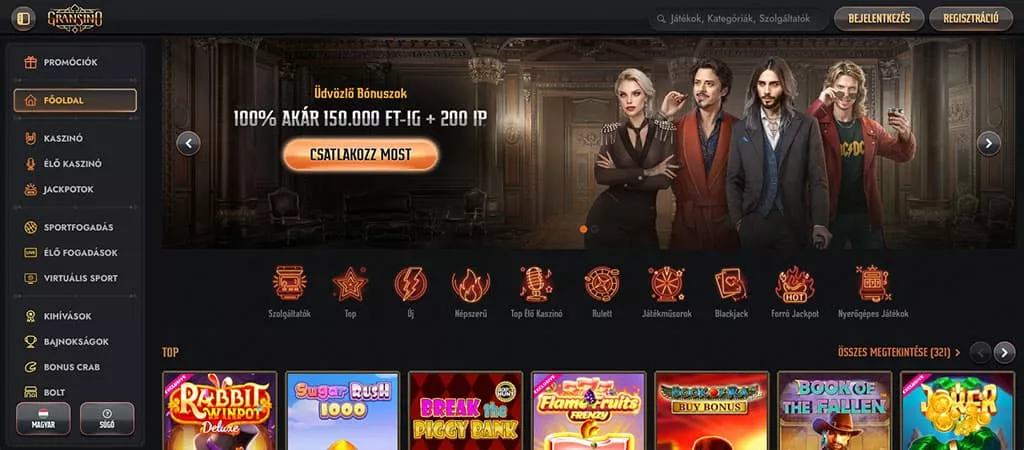 Gransino bejelentkezés